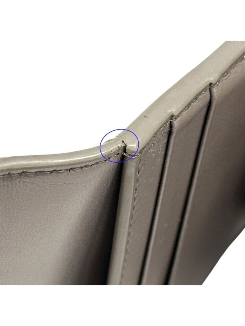 Celine Wallet Trifold Leather Small Gray Mini Compact - Picture 13 of 15